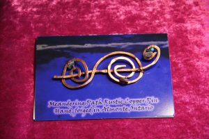 Meandering Path Rustic Copper Pin